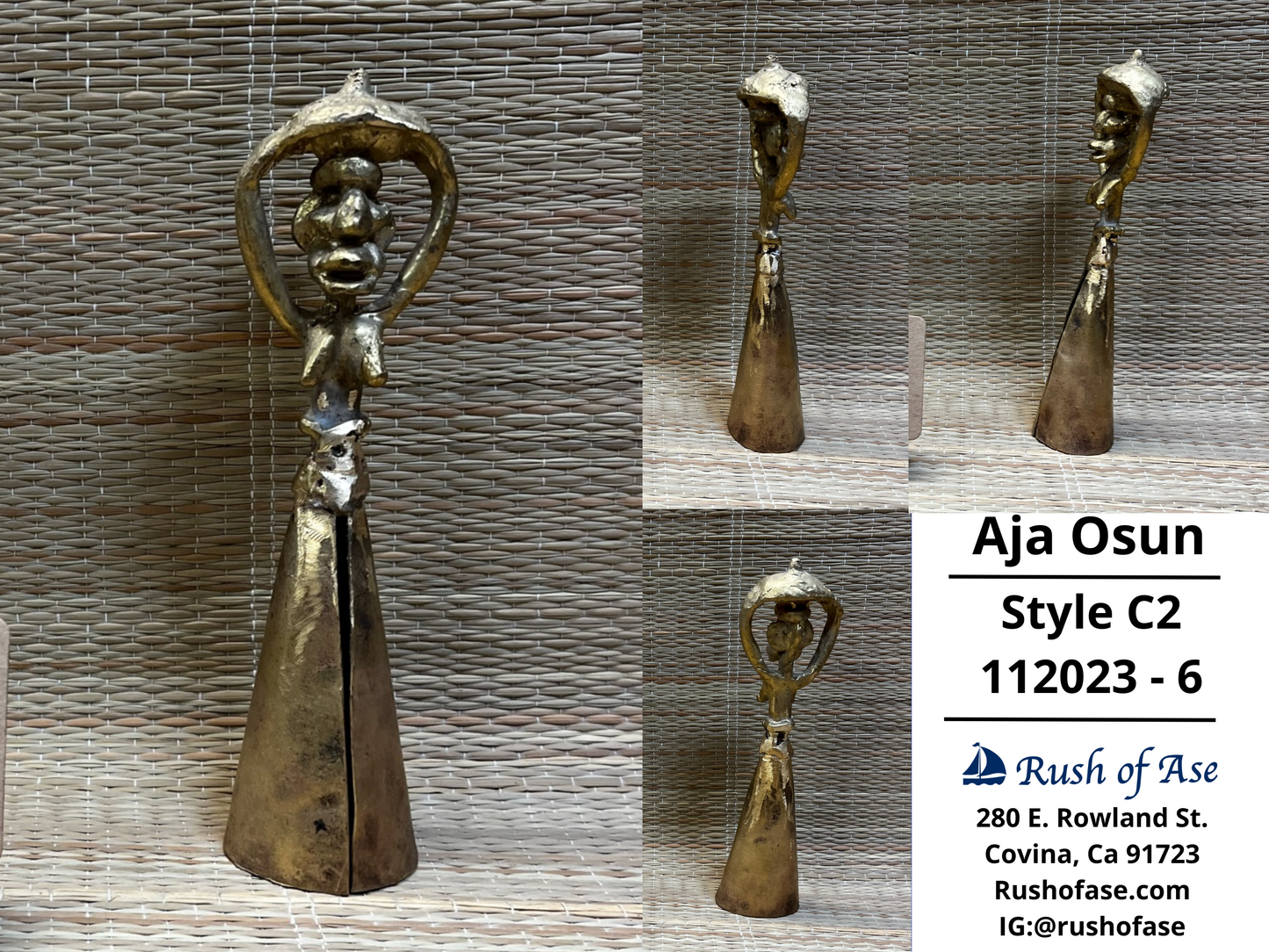 Bells | Brass Bells | Osun Brass Bell | Aja Osun [FREE SHIPPING USA]
