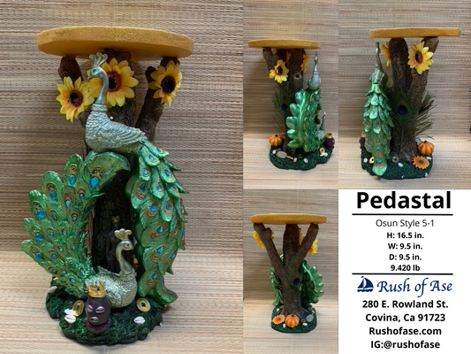 Orisa Statues | Pedestal | Osun Peacock Pedestal