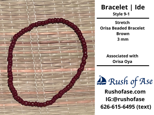 Bracelet | Ide | Stretch Bracelet - Small Beads – 3mm – Brown | Oya – Style 9-1