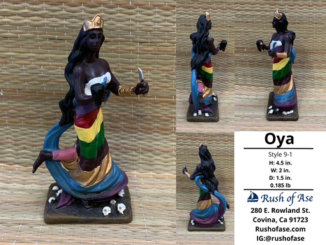 Orisa Statue | Oya Resin Statue - 4.5" | Style 9-1