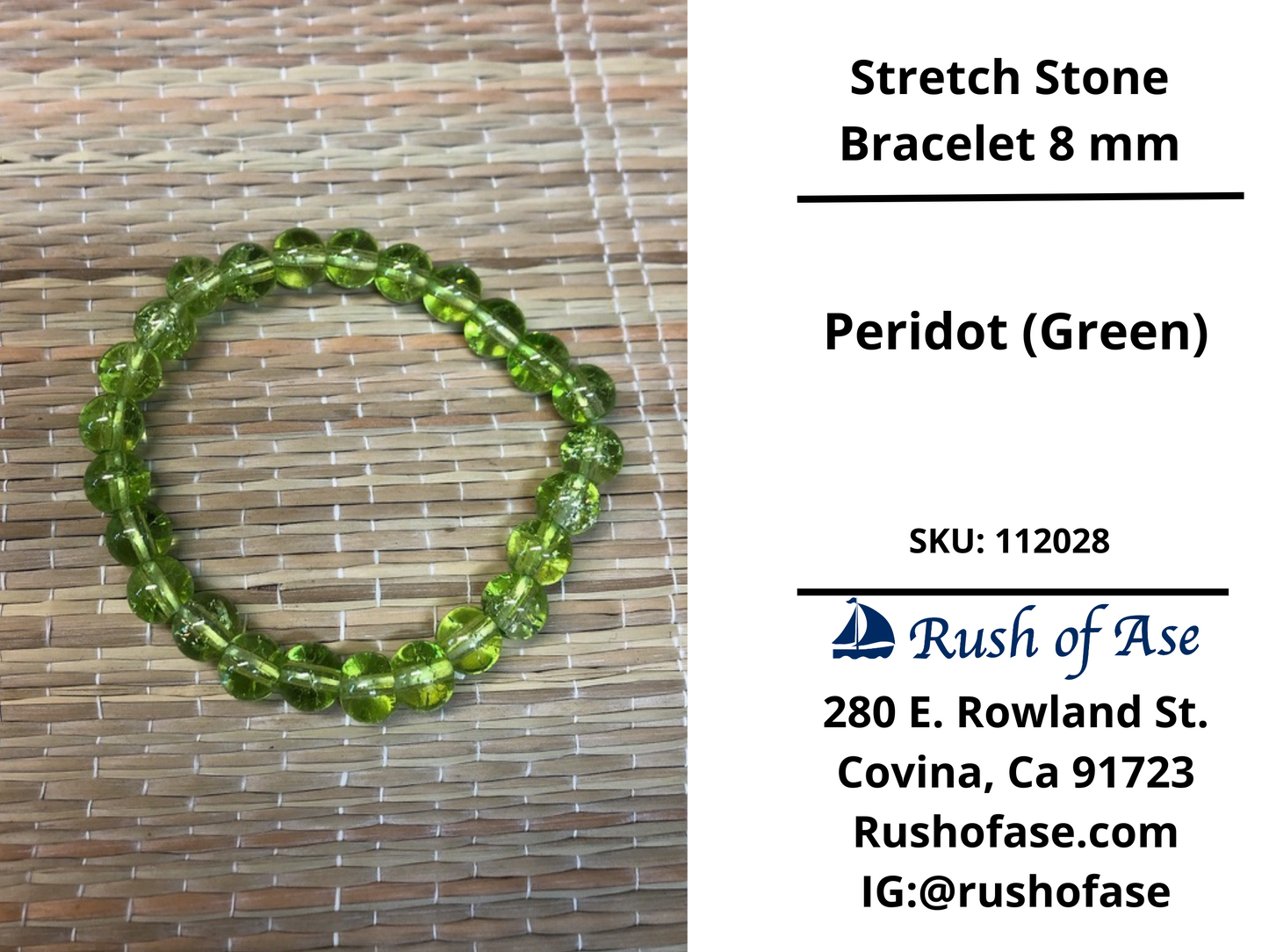Stone Bracelet 8mm | Stretch Stone Bracelet