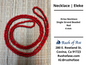 Necklaces | Eleke | Orisa Necklace - Single Strand Beaded Necklace - 4mm | Red