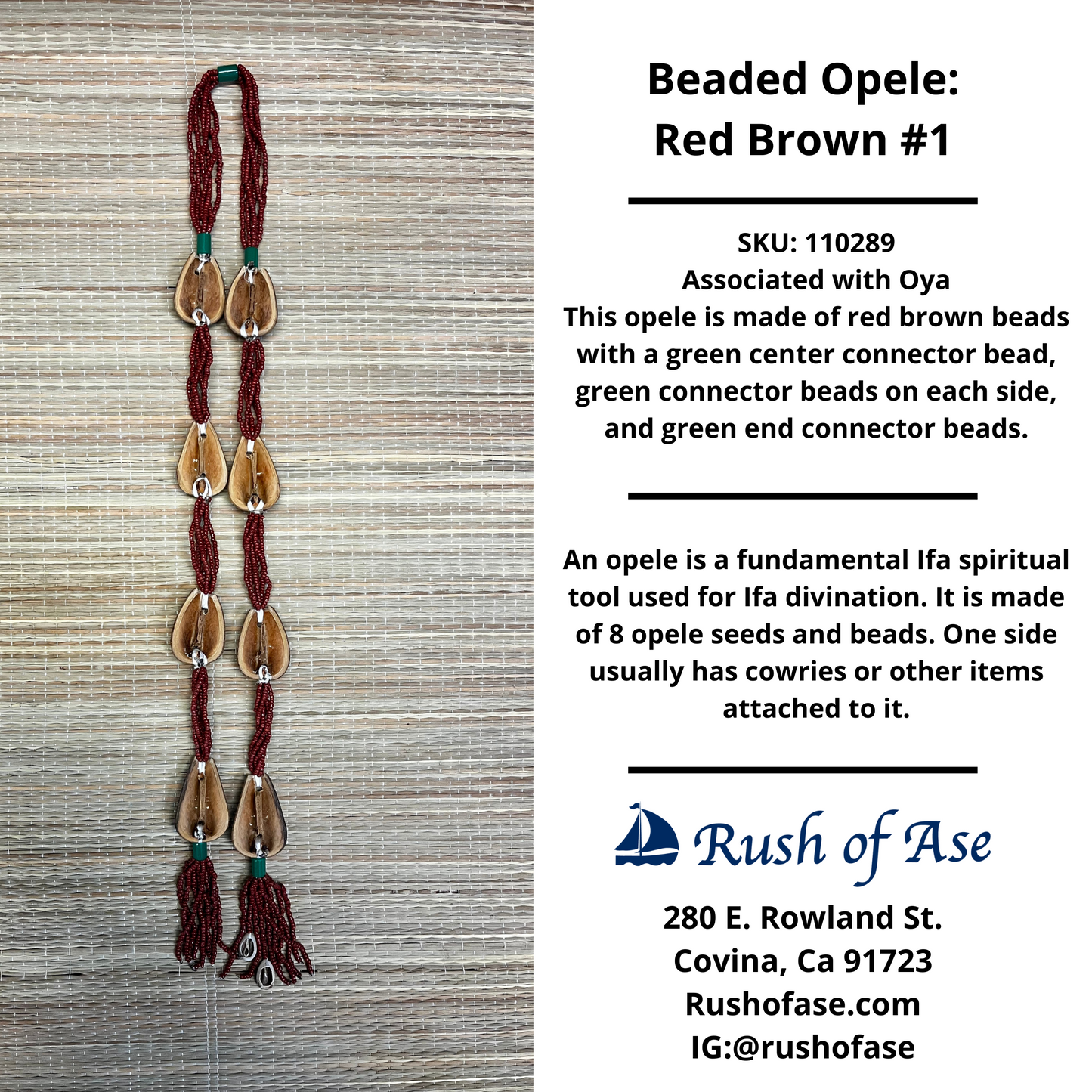 Opele Ifa | Beaded Opele | Brass Opele [FREE SHIPPING USA]