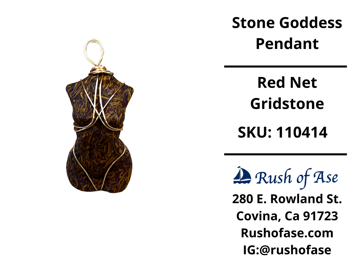 Stone Goddess Pendant Necklace