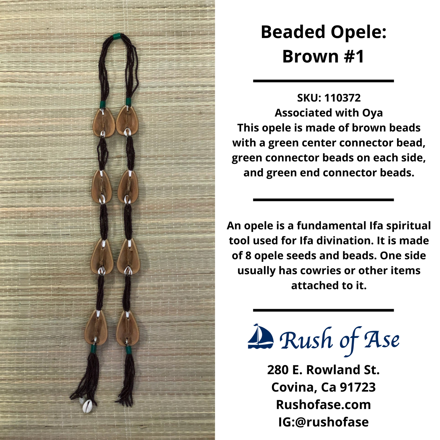 Opele Ifa | Beaded Opele | Brass Opele [FREE SHIPPING USA]