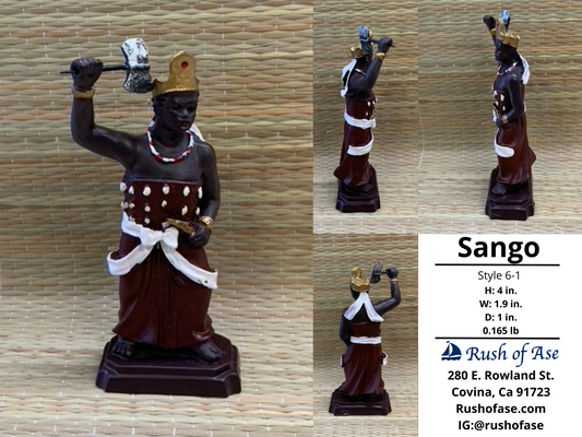 Orisa Statues | Sango Resin Statue - 4" | Style 6-1