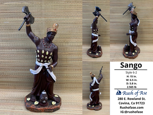 Orisa Statues | Sango Resin Statue - 15" | Style 6-2