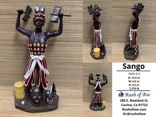 Orisa Statues | Sango Resin Statue -13" | Style 6-3