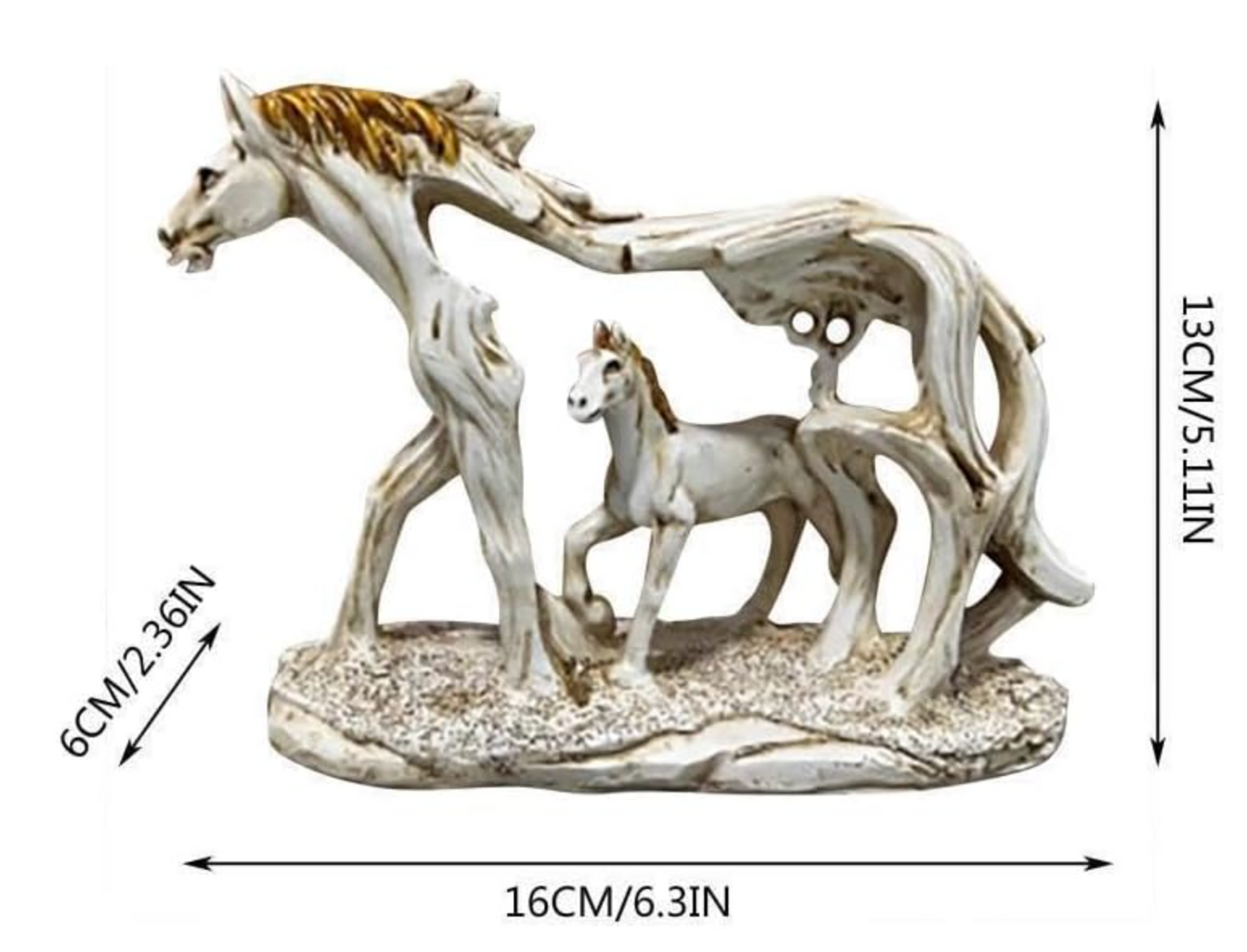 Hollow Galloping Horse Resin Statue