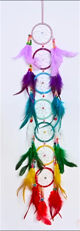Dreamcatcher Multi-Ring Feather | Seven Chakras