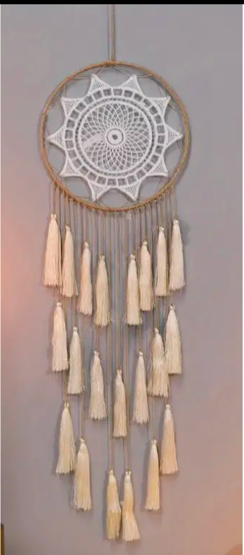 Macrame Dreamcatcher Tapestry | Tassel