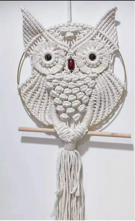 Macrame Dreamcatcher Tapestry | Owl