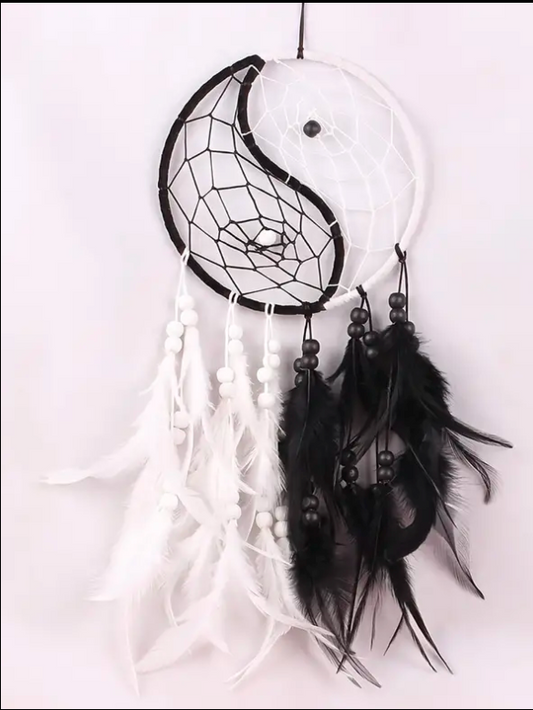 Dreamcatcher Yin and Yang Feather