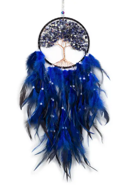 Dreamcatcher | Feather, Beads, and Stones Dreamcatcher