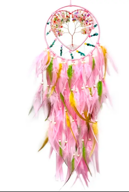 Dreamcatcher | Feather, Beads, and Stones Dreamcatcher