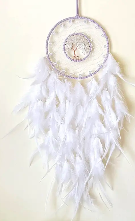 Dreamcatcher | Feather, Beads, and Stones Dreamcatcher