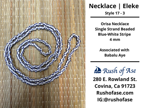 Necklaces | Eleke | Orisa Necklace - Single Strand Beaded Necklace - 4mm | Babalu Aye - Style 17-3