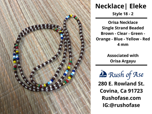 Necklaces | Eleke | Orisa Necklace - Single Strand Beaded Necklace - 4mm | Argayu - Style 18-2