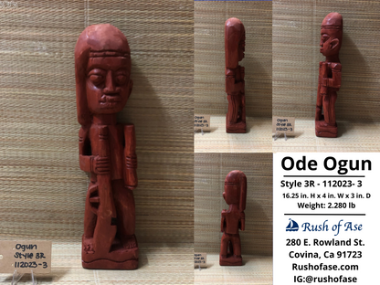 Orisa Statues | Ogun | Ode Ogun Wood Statue - Style 3R1