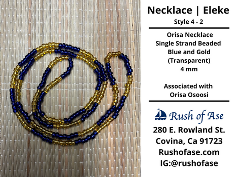 Necklaces | Eleke | Orisa Necklace - Single Strand Beaded Necklace - 4mm | Osoosi - Style 4-2