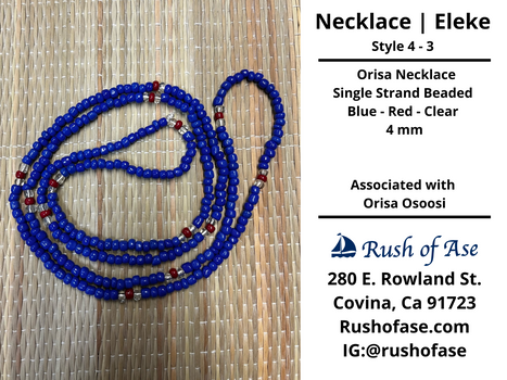 Necklaces | Eleke | Orisa Necklace - Single Strand Beaded Necklace - 4mm | Osoosi - Style 4-3