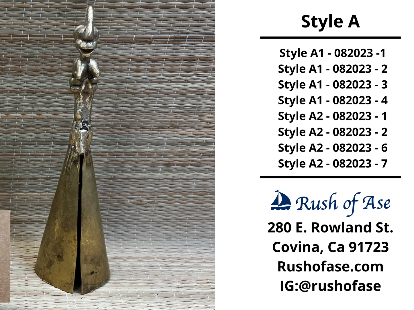 Bells | Brass Bells | Osun Brass Bell | Aja Osun [FREE SHIPPING USA]