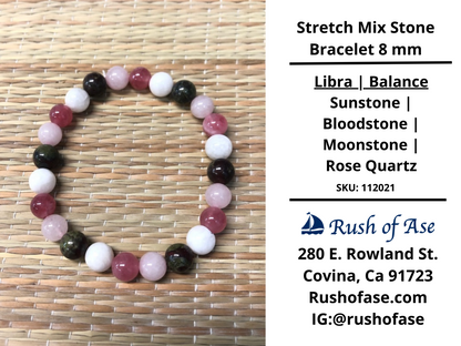 Stone Bracelet 8mm | Stretch Mix Stone Bracelet