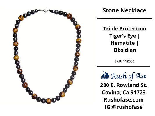 Stone Necklace | Triple Protection Necklace