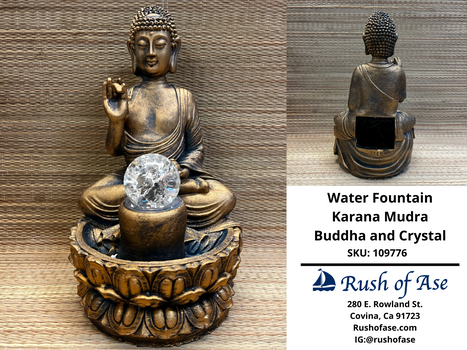 Decor | Water Fountain - Karana Mudra Buddha and Crystal
