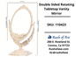 Mirror | Double Sided Rotating Tabletop Vanity Mirror | White