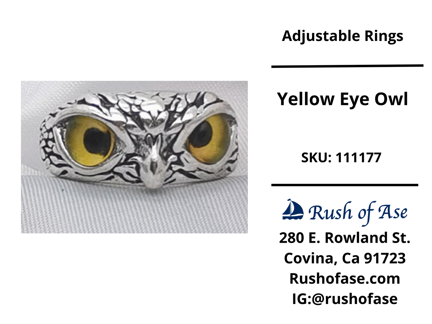 Rings | Adjustable Rings | Owl Rings