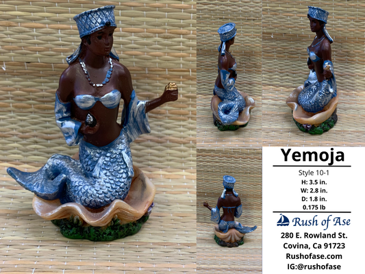 Orisa Statue | Yemoja Resin Statue - 3.5" | Style 10-1