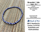 Bracelet | Ide | Stretch Bracelet - Small Beads – 3mm – Blue and White | Yemoja – Style 10-1