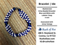 Bracelets | Orisa Multistrand Beaded Bracelet – Blue and White with Lobster Clasp – 4mm | Yemoja Bracelet - Style 10-1