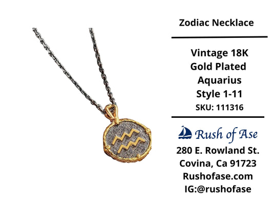 Necklace | Zodiac Necklaces | Vintage 18K Gold