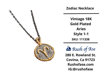 Necklace | Zodiac Necklaces | Vintage 18K Gold