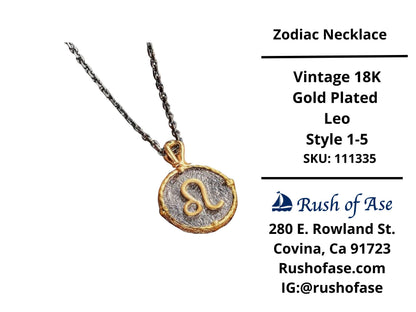 Necklace | Zodiac Necklaces | Vintage 18K Gold