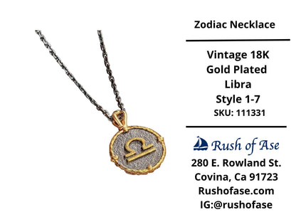Necklace | Zodiac Necklaces | Vintage 18K Gold