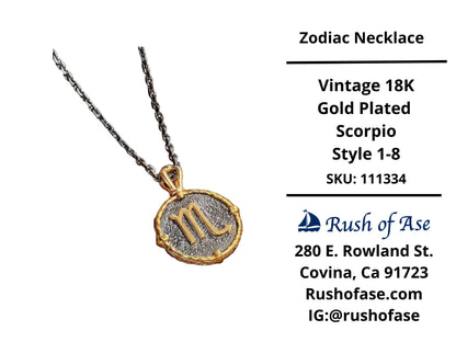 Necklace | Zodiac Necklaces | Vintage 18K Gold