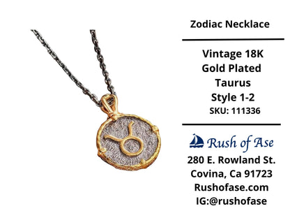 Necklace | Zodiac Necklaces | Vintage 18K Gold