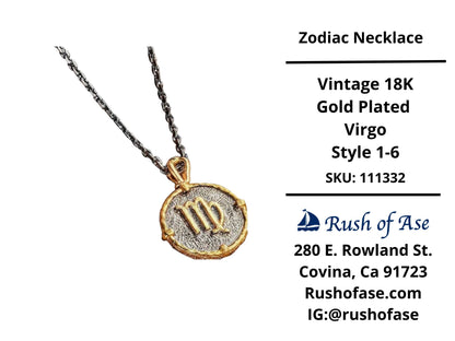 Necklace | Zodiac Necklaces | Vintage 18K Gold