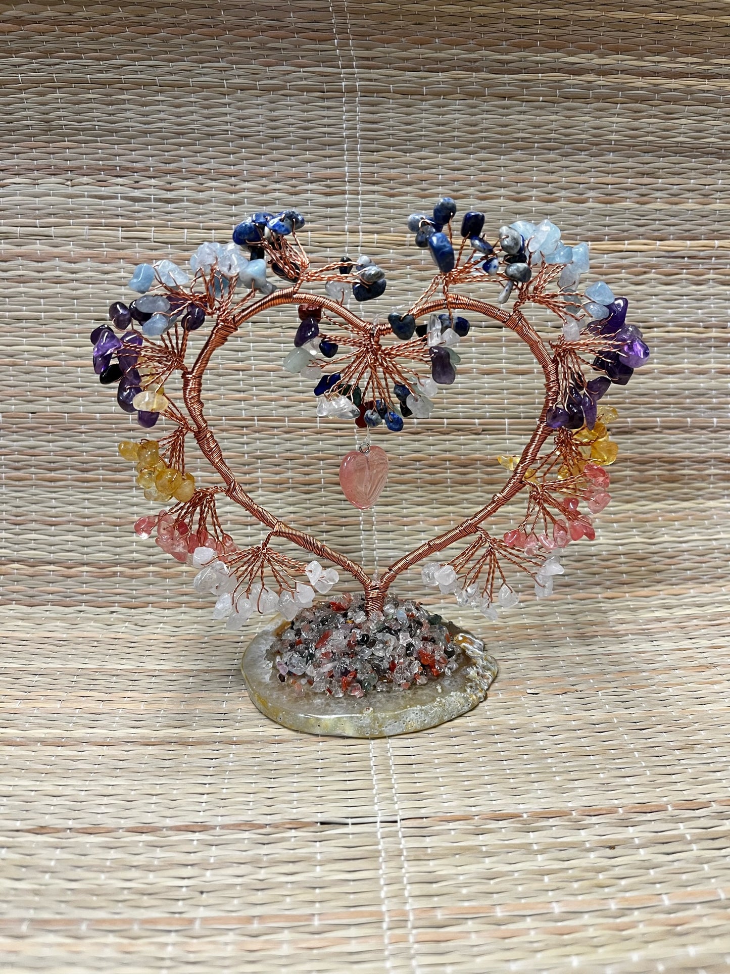 Stones | Stone Copper Wire Heart Tree