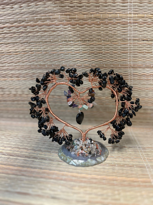 Stones | Stone Copper Wire Heart Tree