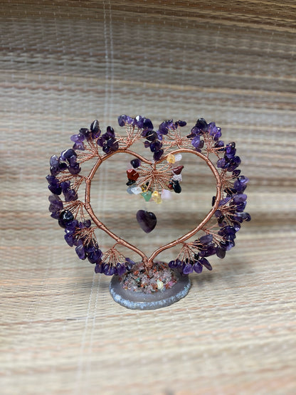 Stones | Stone Copper Wire Heart Tree