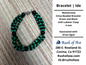 Bracelets | Orisa Multistrand Beaded Bracelet – Green and Black with Lobster Clasp – 4mm | Ogun Bracelet - Style 7-1