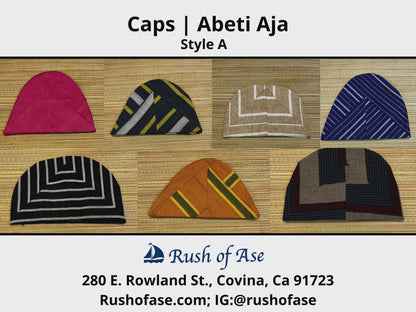 Caps | Abeti Aja | Yoruba Cap Style A - Colors