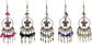 Earrings | Chip Quartz Hoop Earring With Beaded Dangles and Hanging Charms
