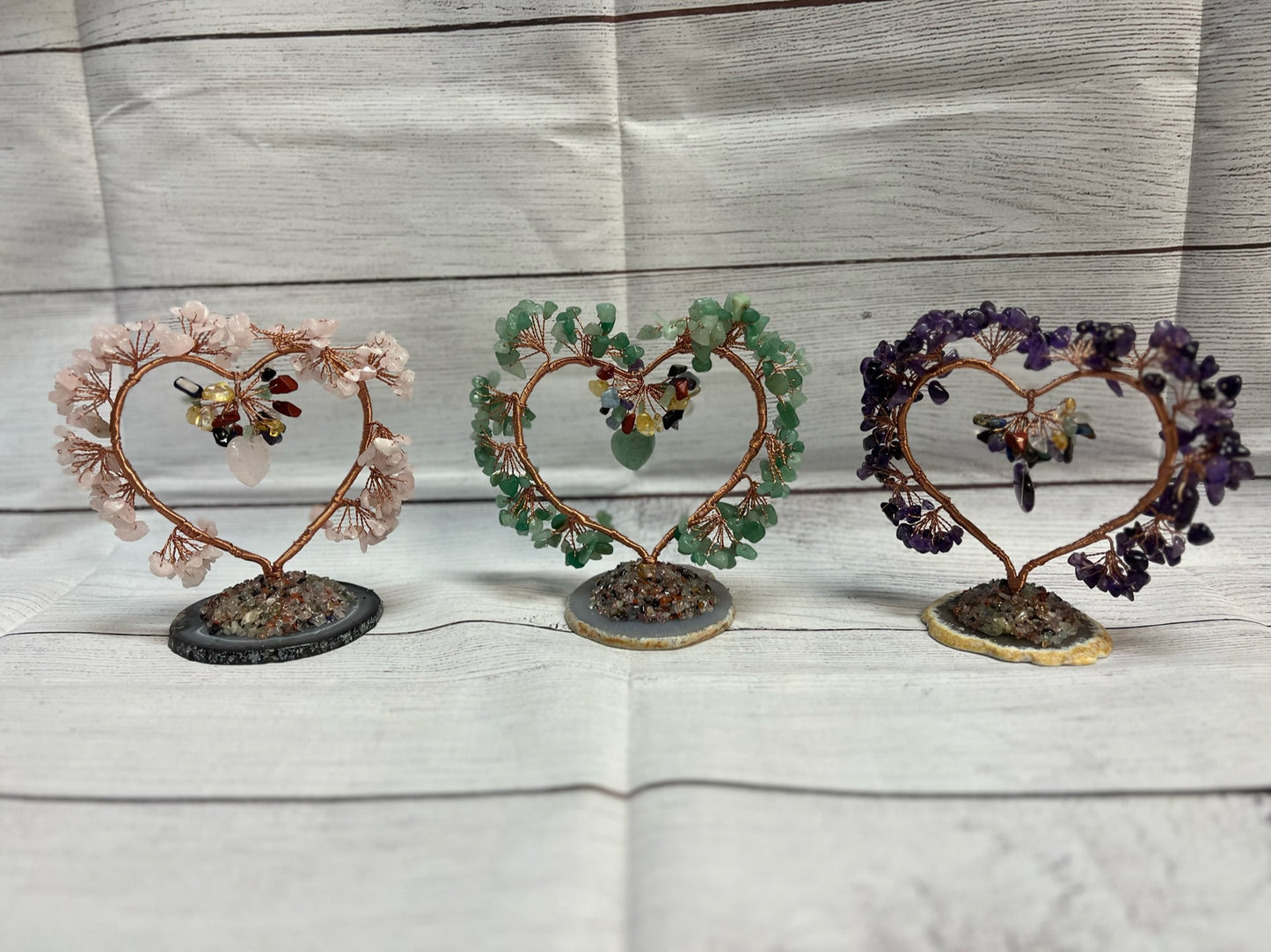 Stones | Stone Copper Wire Heart Tree