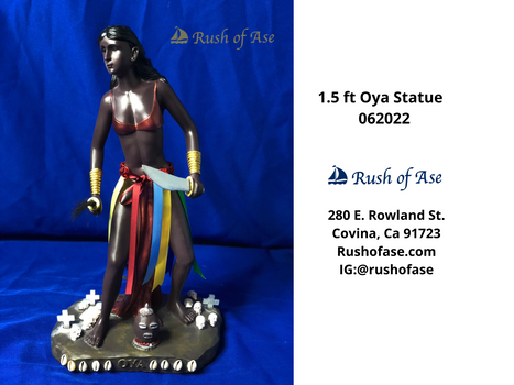 Orisa Statue | Oya Resin Statue - 1.5 ft Tall - 062022