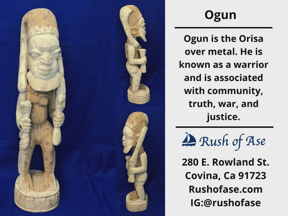 Statues | Wooden Statues | Ogun Wooden Statues - Style 7-4 [FREE SHIPPING USA]